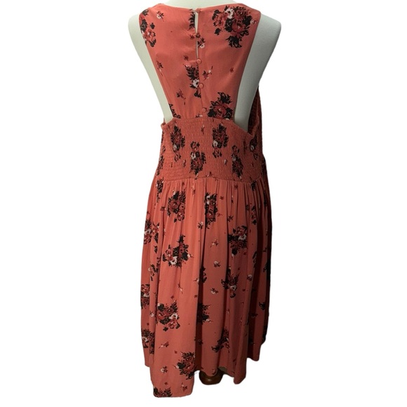 Torrid Rust Floral Print Smocked Challis Midi Dress - Picture 9 of 11